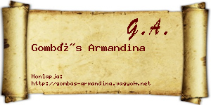 Gombás Armandina névjegykártya